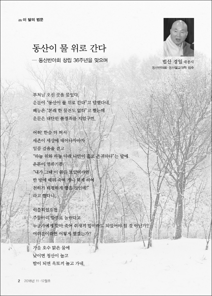동산이 물 위로 간다