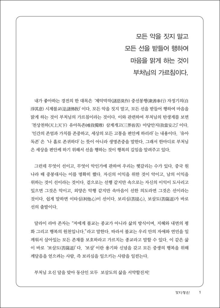 보살도의 삶